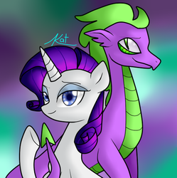 Size: 800x803 | Tagged: safe, artist:kayak94, rarity, spike, g4, female, male, older, older spike, ship:sparity, shipping, straight