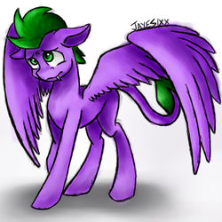 Size: 894x894 | Tagged: safe, artist:jayesixx, spike, g4, male, ponified, ponified spike, solo