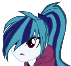 Size: 918x854 | Tagged: safe, edit, sonata dusk, equestria girls, g4, my little pony equestria girls: rainbow rocks, alternate hairstyle, clothes, hair over one eye, hoodie