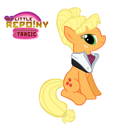 Size: 793x874 | Tagged: safe, artist:bgkyouhen, applejack, g4, clothes, crossover, female, repo! the genetic opera, solo