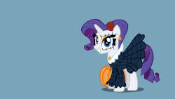 Size: 864x486 | Tagged: safe, artist:khuzang, artist:poison--hearts, part of a set, rarity, pony, unicorn, g4, animated, clothes, costume, eyes closed, female, halloween, jack-o-lantern, magic, mare, open mouth, pumpkin, smiling, solo