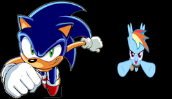 Size: 1274x736 | Tagged: safe, rainbow dash, g4, copy and paste, crossover, male, sonic the hedgehog, sonic the hedgehog (series)