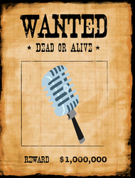 Size: 856x1125 | Tagged: safe, microphone, reward, wanted poster