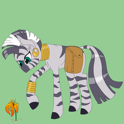 Size: 750x750 | Tagged: safe, artist:deusexequus, zecora, zebra, g4, female, simple background, solo