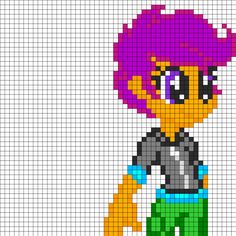 Size: 236x236 | Tagged: safe, scootaloo, equestria girls, g4, pixel art, template