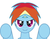 Size: 604x468 | Tagged: safe, rainbow dash, g4, female, solo, underhoof, unitinu