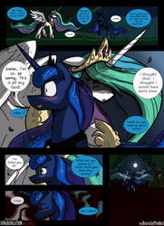 Size: 1950x2700 | Tagged: safe, artist:dracojayproduct, princess celestia, princess luna, comic:lunar isolation, g4, comic