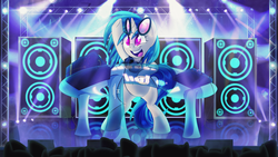 Size: 1920x1080 | Tagged: safe, artist:january3rd, artist:vipeydashie, dj pon-3, vinyl scratch, g4, bass cannon, stage