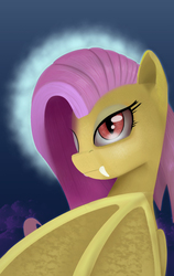 Size: 1898x3000 | Tagged: safe, artist:danshawgraphics, fluttershy, g4, female, flutterbat, solo