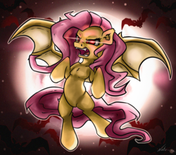 Size: 2303x2031 | Tagged: safe, artist:neko-me, fluttershy, bat, g4, female, flutterbat, flying, high res, solo, spread wings