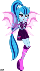 Size: 2237x4000 | Tagged: safe, artist:gtt-bunker, sonata dusk, equestria girls, g4, my little pony equestria girls: rainbow rocks, female, fin wings, ponied up, simple background, solo, transparent background, vector
