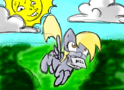 Size: 1006x734 | Tagged: safe, artist:magello, derpy hooves, pegasus, pony, g4, colored, female, mare, solo