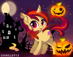 Size: 1280x996 | Tagged: safe, oc, oc only, bat pony, pony, moon, nightmare night