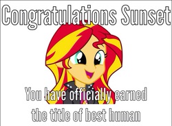 Size: 650x478 | Tagged: safe, sunset shimmer, equestria girls, g4, adventure in the comments, best human, best pony, cute, female, open mouth, shimmerbetes, shimmersmile, smiling, solo