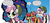 Size: 1226x574 | Tagged: safe, edit, idw, apple bloom, scootaloo, sweetie belle, friendship is magic #24, g4, spoiler:comic, cropped, cute, cutie mark crusaders, dictionary belle, filly guides, frown, meme, open mouth, raised eyebrow, scout uniform, smarty belle, smiling, space, turn the other cheek, unamused