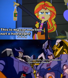 Size: 438x500 | Tagged: safe, edit, edited screencap, screencap, sunset shimmer, equestria girls, g4, my little pony equestria girls, comparison, cyclonus, galvatron, meme, the transformers: the movie, this is bad comedy, transformers