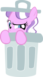 Size: 541x968 | Tagged: safe, artist:magerblutooth, diamond tiara, g4, diamond tiara liking trash cans, female, simple background, solo, transparent background, trash can, vector
