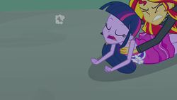 Size: 1280x720 | Tagged: safe, screencap, sunset shimmer, twilight sparkle, equestria girls, g4, my little pony equestria girls, out of context, twilight sparkle (alicorn)