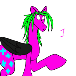 Size: 700x700 | Tagged: safe, artist:the dragon medic, oc, oc only, animated, hate, i hate you, pink, solo
