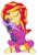Size: 360x520 | Tagged: safe, artist:dm29, sunset shimmer, twilight sparkle, pony, equestria girls, g4, my little pony equestria girls: rainbow rocks, clothes, crossed legs, cuddling, cute, duo, eyes closed, filly, holding a pony, julian yeo is trying to murder us, lying down, mama sunset, on back, pajamas, pony pet, shimmerbetes, simple background, sitting, slippers, smiling, snuggling, square crossover, transparent background