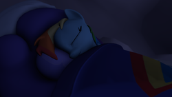 Size: 1280x720 | Tagged: safe, artist:fruitymilk, rainbow dash, g4, 3d, female, sleeping, solo, source filmmaker