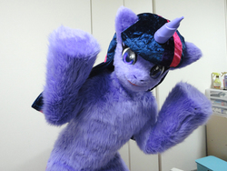 Size: 1000x750 | Tagged: safe, artist:tashiroyu, twilight sparkle, anthro, g4, furry, fursuit, irl, photo