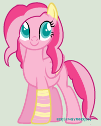 Size: 488x610 | Tagged: dead source, safe, artist:seriusponyisserius1, oc, oc only, magical lesbian spawn, offspring, parent:fluttershy, parent:pinkie pie, parents:flutterpie, simple background, solo