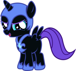 Size: 4000x3751 | Tagged: safe, artist:ragerer, nightmare moon, g4, .svg available, cute, female, filly, foal, high res, nightmare woon, simple background, solo, transparent background, vector