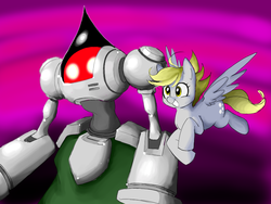 Size: 800x600 | Tagged: safe, artist:trackpad mcderp, derpy hooves, pegasus, pony, g4, female, flatwoods monster, mare