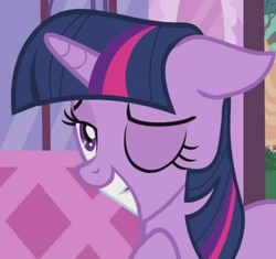 Size: 680x640 | Tagged: safe, screencap, twilight sparkle, g4, female, reaction image, smug, smuglight sparkle, solo, wink