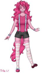 Size: 367x636 | Tagged: safe, artist:missangest, pinkie pie, human, g4, clothes, dressup, dressup game, eared humanization, humanized, pony coloring, socks, striped socks, tailed humanization