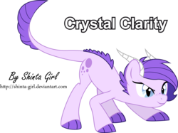 Size: 2831x2118 | Tagged: safe, artist:shinta-girl, oc, oc only, oc:crystal clarity, dracony, hybrid, kilalaverse, crossbreed, high res, interspecies offspring, next generation, offspring, parent:rarity, parent:spike, parents:sparity, simple background, solo, transparent background