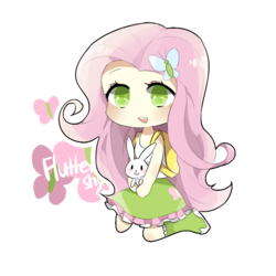 Size: 600x600 | Tagged: safe, artist:kaede benkyoo-chou, fluttershy, equestria girls, g4, female, human coloration, humanized, pixiv, simple background, solo, transparent, transparent background