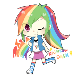 Size: 600x600 | Tagged: safe, artist:kaede benkyoo-chou, rainbow dash, equestria girls, g4, female, human coloration, humanized, pixiv, simple background, solo, transparent, transparent background