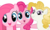 Size: 1023x613 | Tagged: safe, artist:lowhitney, pinkie pie, surprise, ask tripie, g1, g4, adoraprise, ask, cute, cuteamena, diapinkes, pinkamena diane pie, trinity pie, tumblr