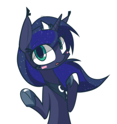 Size: 1280x1351 | Tagged: safe, artist:aurura, princess luna, g4, clothes, female, scarf, shrug, simple background, solo