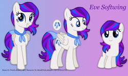 Size: 1300x768 | Tagged: safe, artist:monkfishyadopts, oc, oc only, oc:eve softwing, pegasus, pony, g4, bandaid, base used, bow, female, filly, necktie, nurse, solo