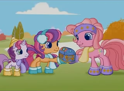 Size: 1021x751 | Tagged: safe, screencap, pinkie pie (g3), scootaloo (g3), sweetie belle (g3), g3, g3.5, twinkle wish adventure