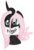 Size: 411x605 | Tagged: safe, artist:ipandacakes, oc, oc only, oc:pomf puff, changeling, hybrid, bust, changeling oc, interspecies offspring, magical lesbian spawn, offspring, parent:oc:fluffle puff, parent:queen chrysalis, parents:canon x oc, parents:chrysipuff, pink changeling, simple background, solo, transparent background, vector