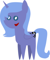 Size: 289x346 | Tagged: safe, artist:mypaintedmelody, princess luna, g4, female, pointy ponies, s1 luna, simple background, smiling, solo, transparent background