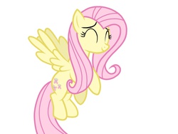 Size: 1024x768 | Tagged: safe, artist:birdivizer, fluttershy, g4, cute, female, flying, happy, simple background, solo, vector, white background