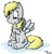 Size: 577x601 | Tagged: safe, artist:procaballus, derpy hooves, pegasus, pony, g4, female, injured, mare, solo