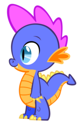 Size: 3377x5170 | Tagged: safe, artist:durpy, master kenbroath gilspotten heathspike, spike, dragon, g3, g4, g3 to g4, generation leap, male, recolor, simple background, solo, transparent background, vector