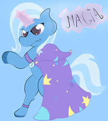 Size: 1280x1439 | Tagged: safe, artist:enryuu, trixie, pony, g4, bipedal, female, solo