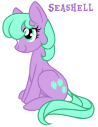 Size: 2975x3850 | Tagged: safe, artist:redshoebox, seashell (g1), earth pony, pony, g1, g4, coat markings, facial markings, female, g1 to g4, generation leap, high res, simple background, sitting, solo, star (coat marking), transparent background, vector