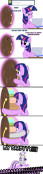 Size: 1050x4200 | Tagged: safe, artist:navitaserussirus, trixie, twilight sparkle, twilight velvet, pony, unicorn, asktwixiegenies, g4, ask, battleship, comic, eyes closed, female, frown, glare, glomp, happy, horn, horn ring, hug, lesbian, mare, open mouth, ponies riding ponies, pouting, riding, screaming, ship:twixie, shipping, smiling, tongue out, tumblr, twilight velvet riding twilight, wide eyes