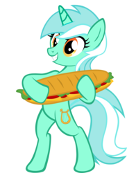 Size: 3654x5000 | Tagged: safe, artist:aborrozakale, lyra heartstrings, pony, unicorn, g4, absurd resolution, bipedal, female, food, grin, mare, sandwich, simple background, smiling, solo, transparent background, vector