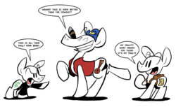 Size: 2693x1645 | Tagged: safe, artist:joeywaggoner, bone (comic), commission, fone bone, phoney bone, ponified, smiley bone