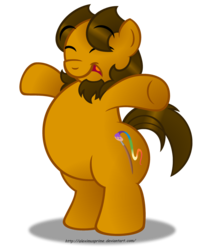 Size: 1024x1295 | Tagged: safe, artist:aleximusprime, oc, oc only, oc:alex the chubby pony, aleximusbetes, arms wide open, belly, chubby, cute, happy, hug, plump, ponysona, simple background, solo, transparent background