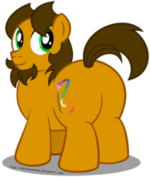 Size: 1024x1208 | Tagged: safe, artist:aleximusprime, oc, oc only, oc:alex the chubby pony, butt, chubby, fat, flank, flat colors, looking back, plot, ponysona, show accurate, simple background, solo, style emulation, the ass was fat, transparent background